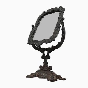 Specchio da tavolo vittoriano in ghisa, inizio XX secolo
