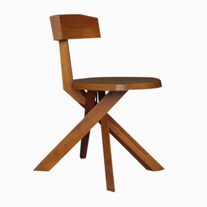 S34 Elm Chair by Pierre Chapo, 1980s
