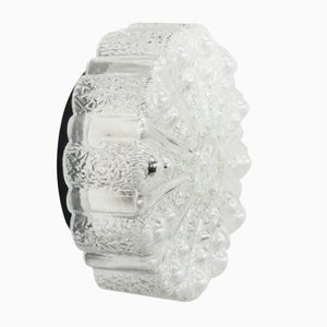 Mid-Century Round Clear Glass Sconce