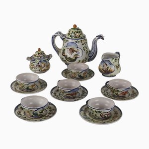 Teeservice aus Majolika von Albisola, 9 . Set