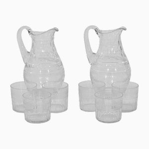 Swedish Glass Set, 1880s, Set of 8