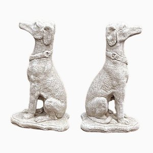 Garden Dog Statues, Set of 2