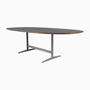 Dining Table Fenix Laminate and Walnut attributed to Piet Hein& Arne Jacobsen for Fritz Hansen, 1990s