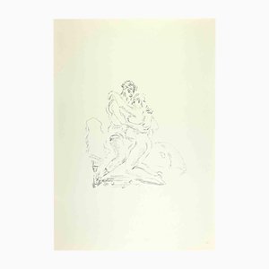Filippo De Pisis, Lovers, 1968, Lithograph