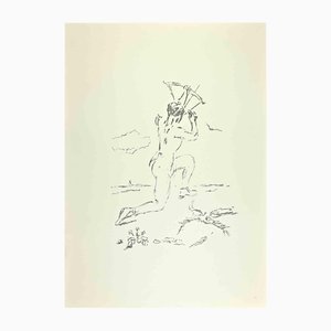 Filippo De Pisis, Archer, 1968, Lithograph