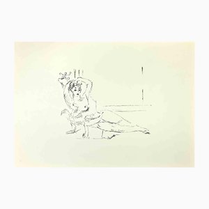 Filippo De Pisis, Lesbia with the Sparrow, 1968, Lithograph