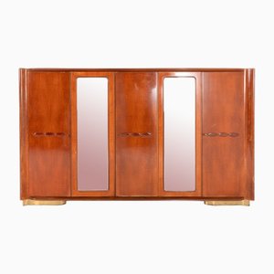 Italienischer Mid-Century Kleiderschrank aus Ahornfurnier, 1950er