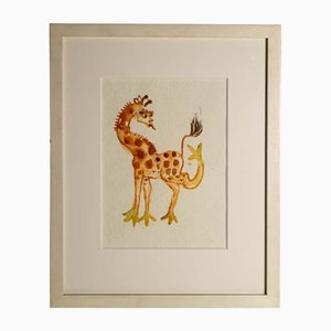 Beverley Isaac, Giraffe, Watercolour, 2000s