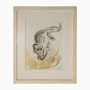 Beverley Isaacs, Crocodile, Aquarelle, 2000s