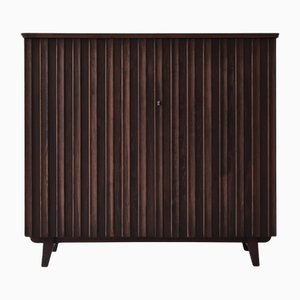 Swedish Cabinet in Stained Pinewood attributed to Göran Malmvall for Svensk Fur, 1940s