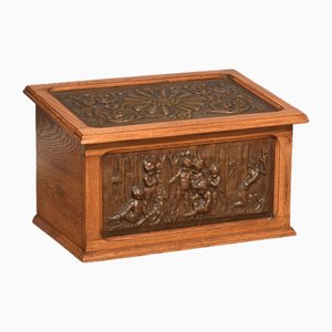 19th Centry Embosed Copper Slipper Box