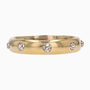 20th Century Diamonds 18 Karat Yellow Gold Wedding Ring