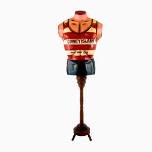 Coney Island Mens Swim Club Torso Mannequin on Stand, 1960s