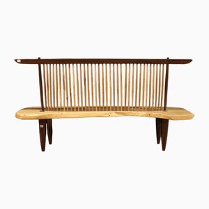 Sofá de madera al estilo de George Nakashima, años 80