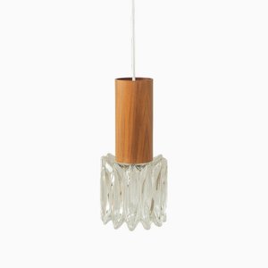 Crystal Glass Ceiling Lamp, 1960s