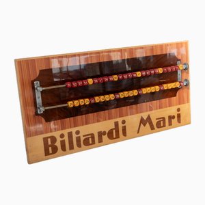 Tableau d'Affichage de Billard Vintage par Biliardi Mari, Italie, 1980s