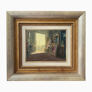 Enrique Gomez Sacanelles, Artist's Study, 1980s, Oil on Canvas