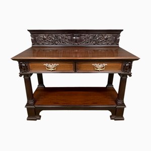Buffet Victorien en Acajou Sculpté, 1880s