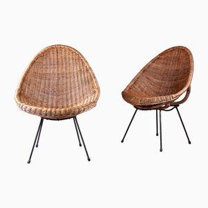 Set of Armchairs in Rattan