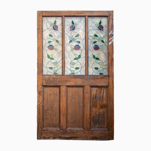 Porte doppie con vetrate colorate, inizio XX secolo, set di 2