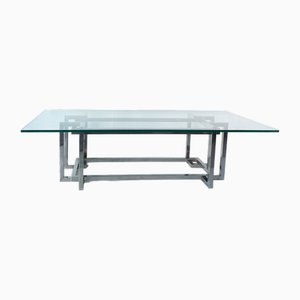 Coffee Table in Glass and Metal