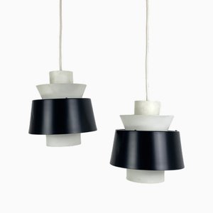 Modernist Pendant Lamps attributed to Jørn Utzon for Nordisk Solar, Denmark, 1960s, Set of 2