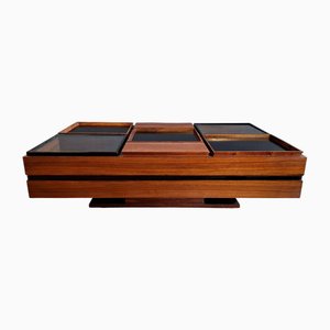 Coffee Table with Compartments by Carlo Hauner for Forma, 1960s