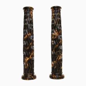 Grandes Colonnes Effet Marbre, 1970, Set de 2
