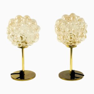 Mid-Century Bubble Glass Table Lamps by Helena Tynell, Germany, 1960s, Set of 2