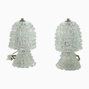 Rostrato Tischlampen von Ercole Barovier, Italien, 1940er, 2er Set
