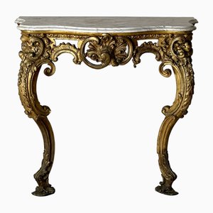 Victorian Giltwood and Marble Console Table