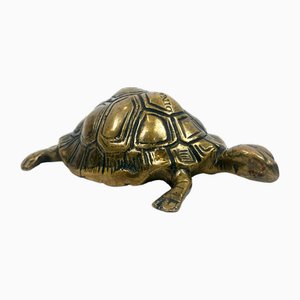Figurine Tortue Vintage en Laiton de Dinant, 1960s