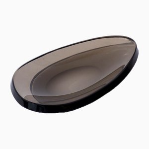 Bol Vintage Courbé en Cristal par Max Ingrand pour Fontana Arte, Italie, 1950