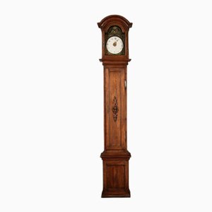 Große antike barocke Standuhr aus Eiche, 1750