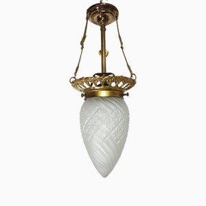 Brass Ceiling Lamp, Spain, 1950s