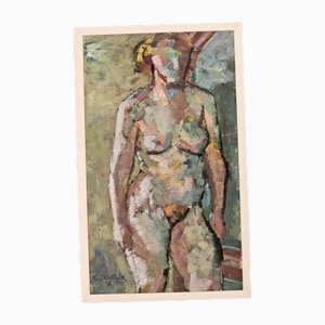 Lars Palmqvist, Aktstudie, 1940er, Oil on Board, Gerahmt