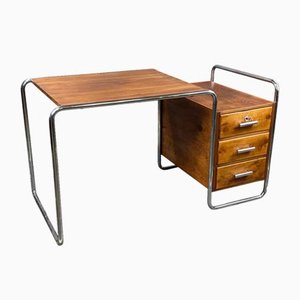 Scrivania Bauhaus in metallo cromato di Marcel Breuer per Thonet, 1929