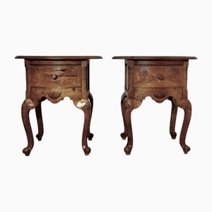 Vintage Pine Side Tables, 1970s, Set of 2
