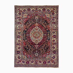 Antiker orientalischer handgefertigter Isfahan Mobarakeh Teppich, 1920er