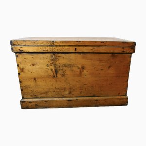 Caja de carpintería victoriana de pino oscuro