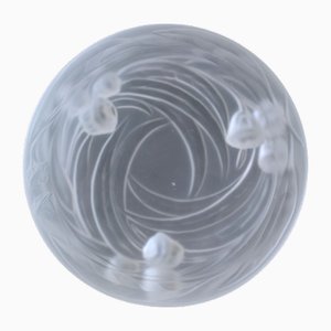 Französische Vintage Art Deco Schale aus Milchglas