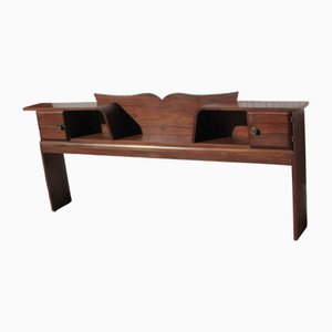 Testiera della camera da letto Art Déco in noce, anni '30