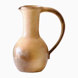 Large Handcrafted Stoneware Pitcher, 1920s