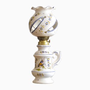 Large Hand-Painted Hand-Painted Lamp from Moustiers, 1930s
