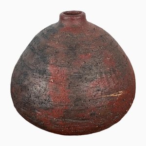 Vaso brutalista Mid-Century in ceramica di Gerhard Liebenthron, Germania, 1972