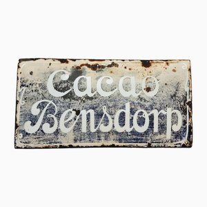 Cartel publicitario antiguo esmaltado, década de 1900