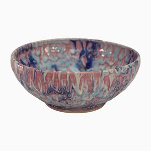 Schale aus polychromer Keramik von Giordano, 1960er