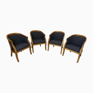 Vintage Tub Chairs, 1960s, Set of 4