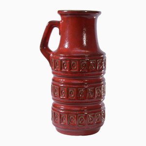 Red Glazed Ceramic Vase, 1960s
