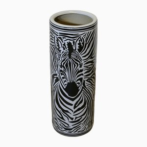 Large Zebra Floor Vase, 1970s